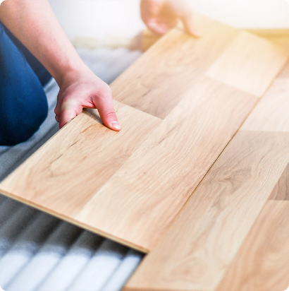 Instalación de piso interior